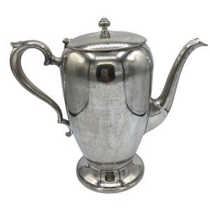 KEYSTONE SILVER COFFEE POT Silverplate Over Copper KEYSTONEWARE Vintage